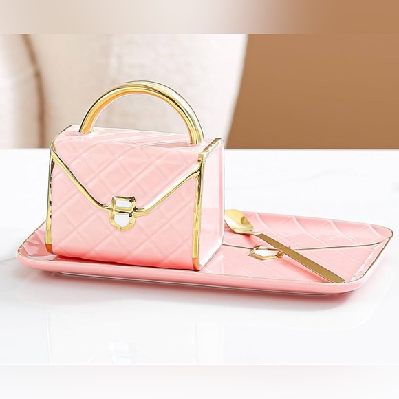 NWB 🎁3psc Pink Ceramic Mug Bag 🔥 Gift🔥 Pink Mug Bag 🎁 - Picture 1 of 2